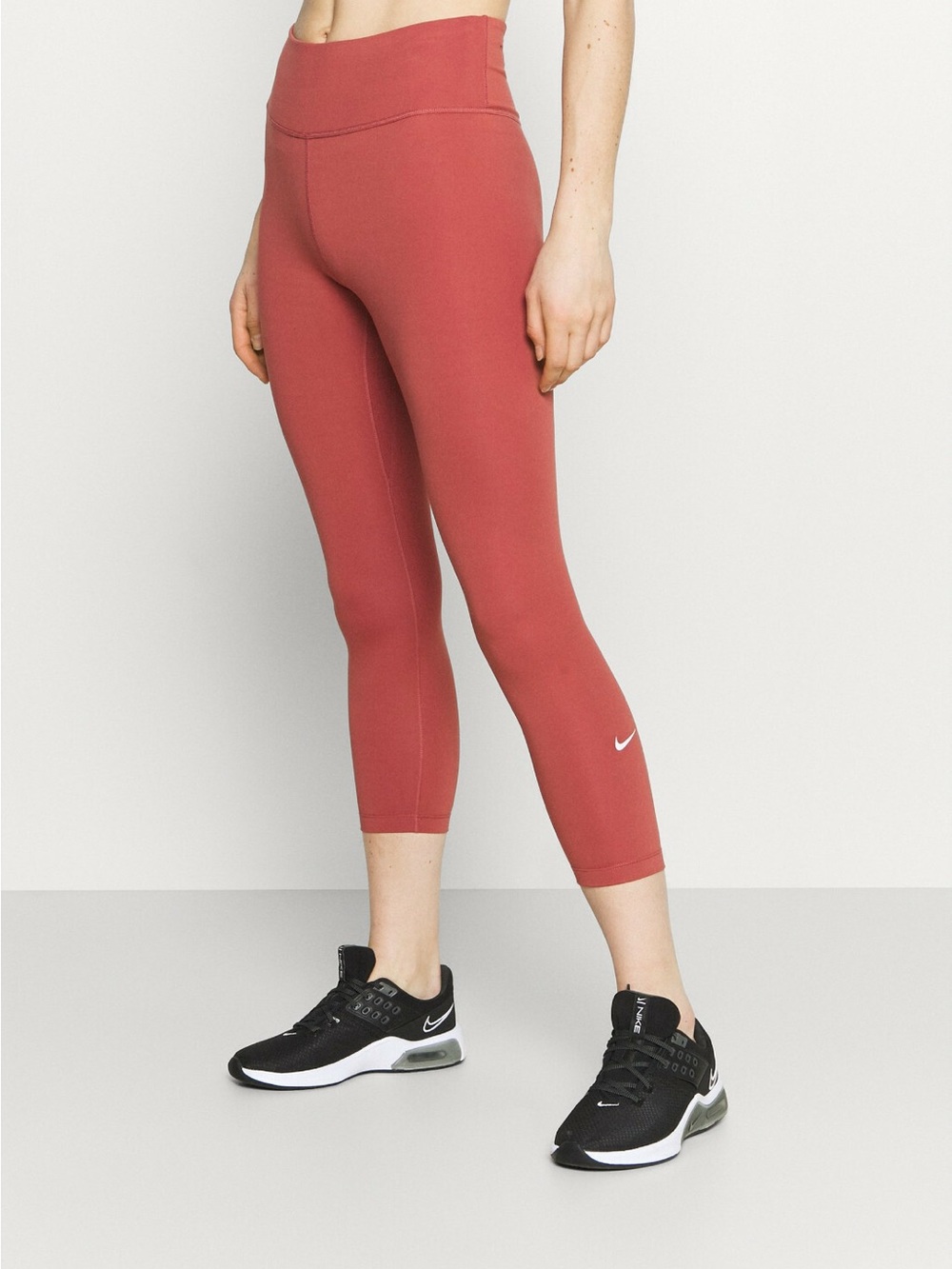 Nike One Dri-FIT Cropped Leggings Canyon Rust Red Small EXCELLENT